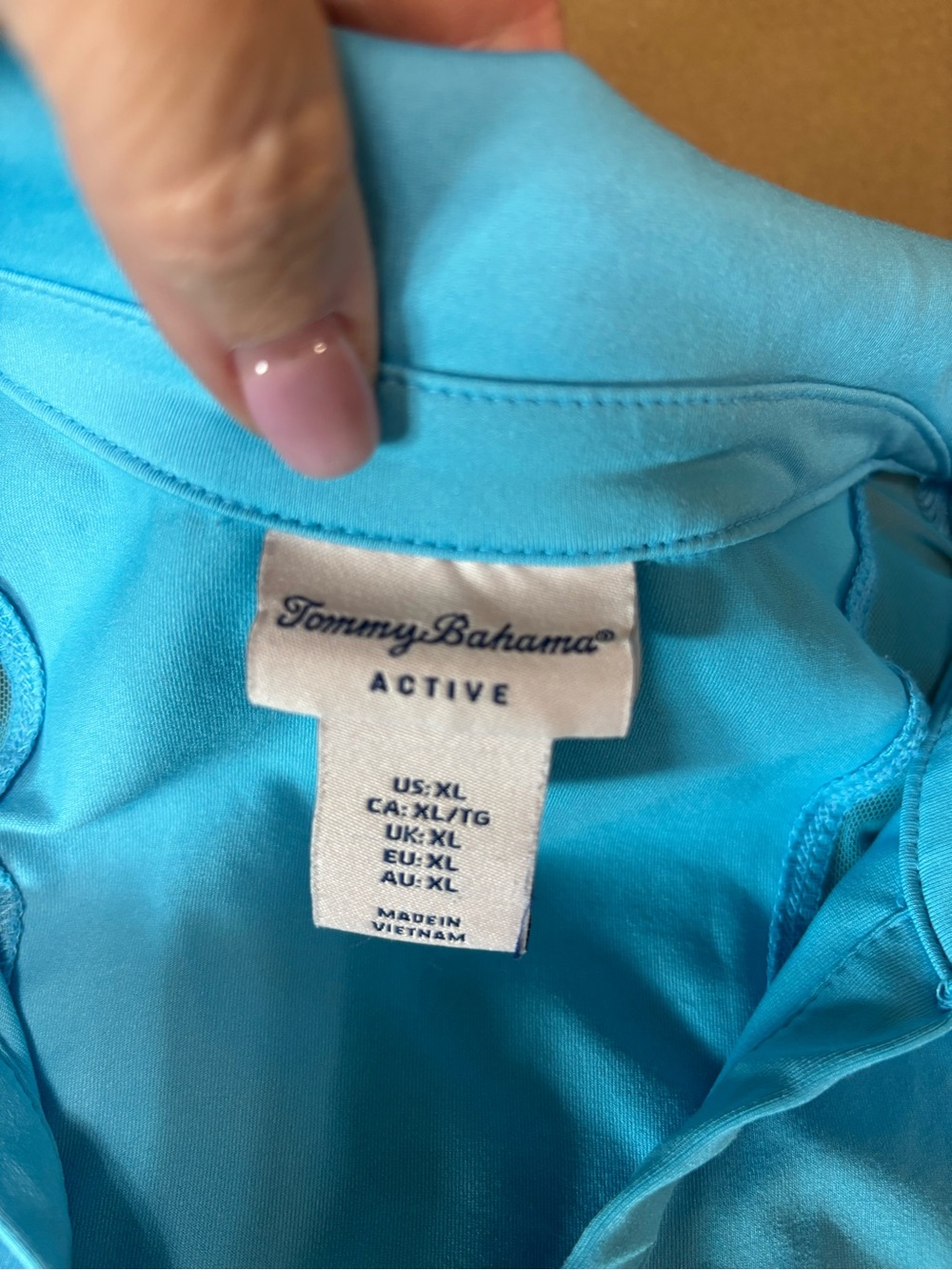 Tommy Bahama Active Turquoise Performance Top